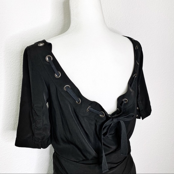 All Saints Spitalfields Grommet Button Front Dress - Picture 7 of 8